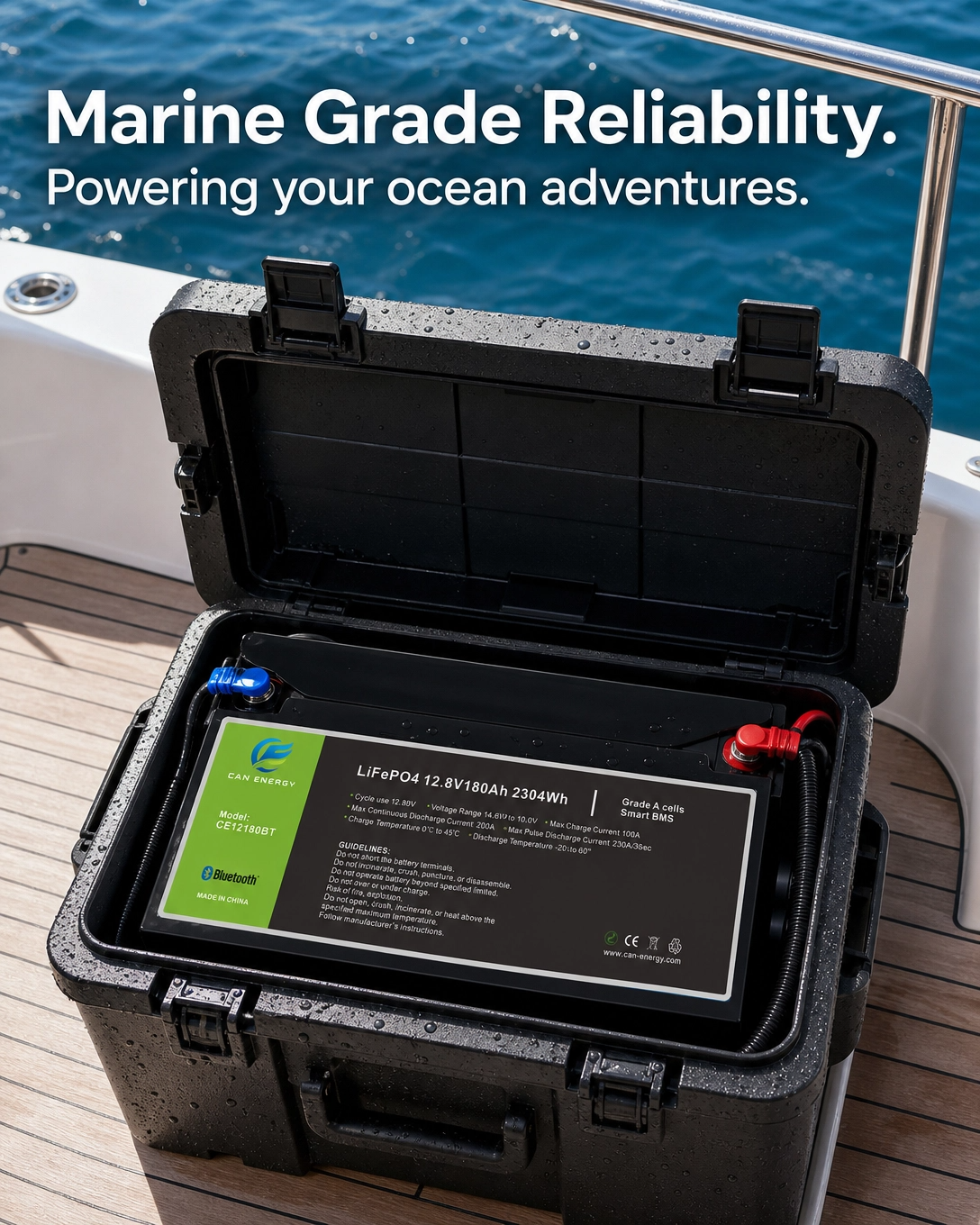24V 100Ah Lithium LiFePO4 Battery with BMS Bluetooth (2 Battery Set)