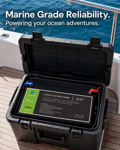 24V 100Ah Lithium LiFePO4 Battery with BMS Bluetooth (2 Battery Set)