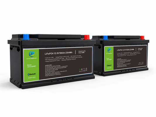 24V 100Ah Lithium LiFePO4 Battery with BMS Bluetooth (2 Battery Set)