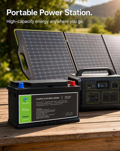 24V 100Ah Lithium LiFePO4 Battery with BMS Bluetooth (2 Battery Set)